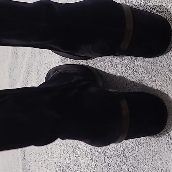 Pedder Red Royal blue velvet zip-up ankle Boots sz5.5 - Picture 9 of 10